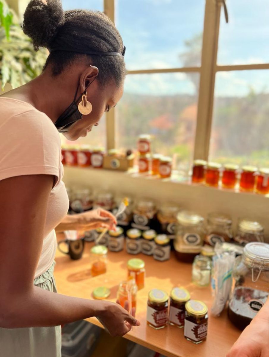 Jars of infused raw honey awaiting lab purity testing